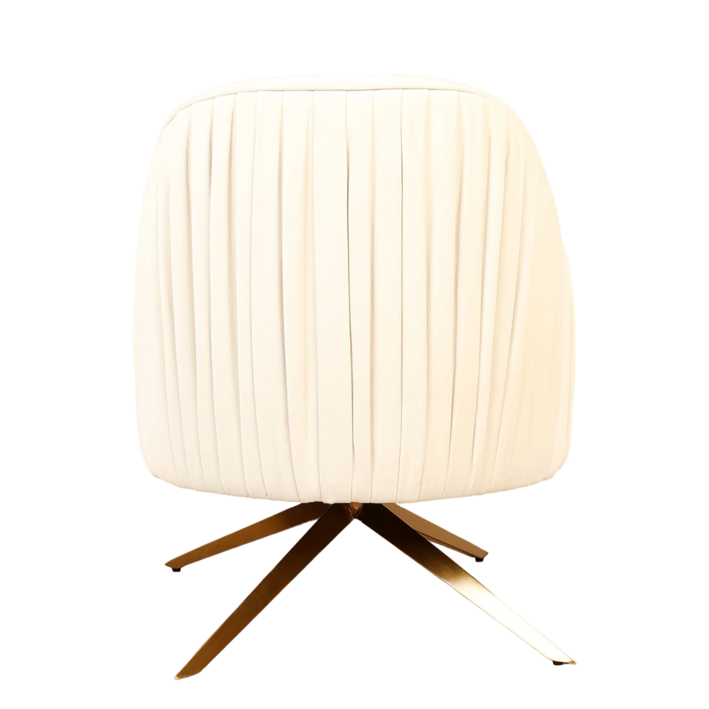 Gladden Revolving Accent Chair White | Swivel Accent Chair White