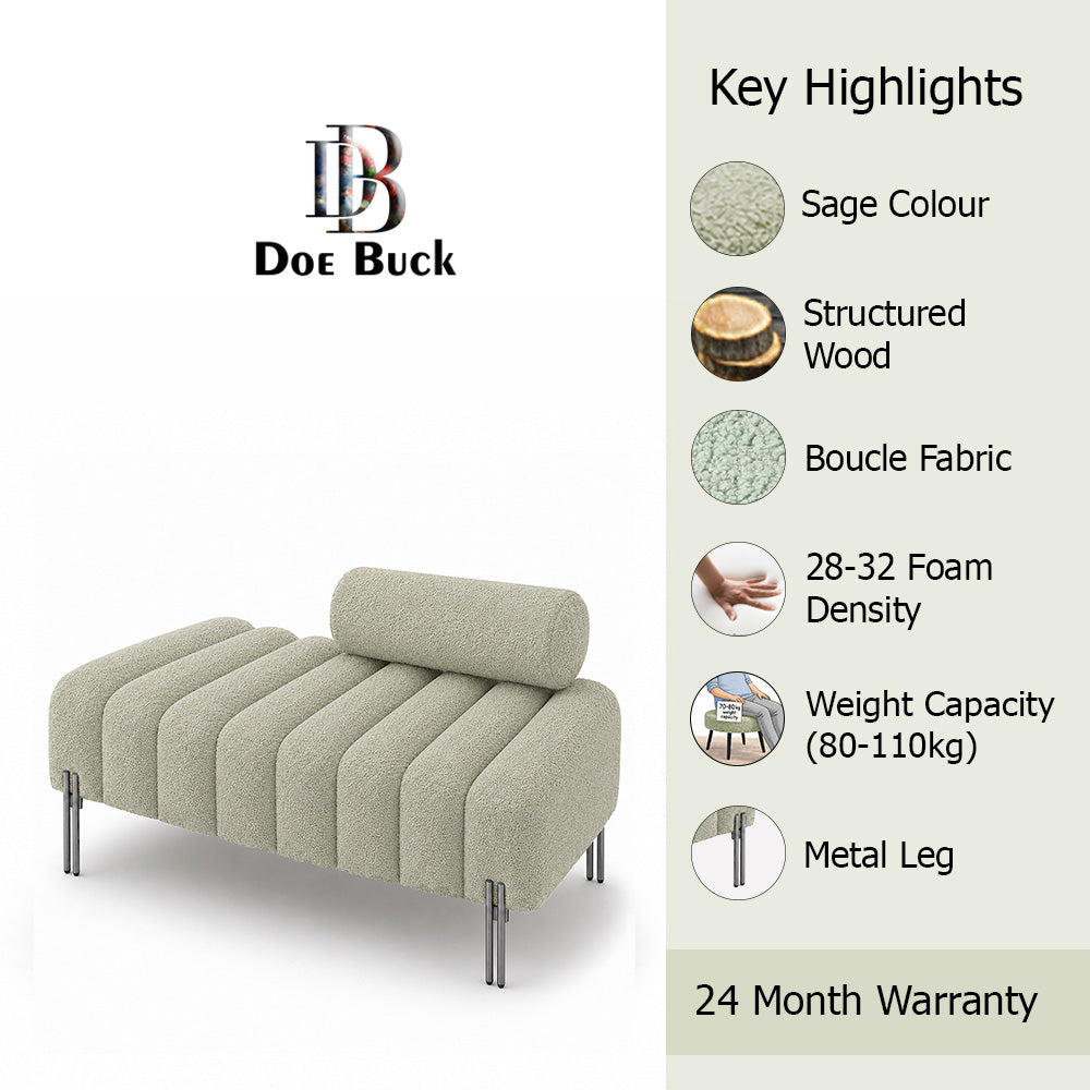Doe Buck crest bench With Black legs|Sage