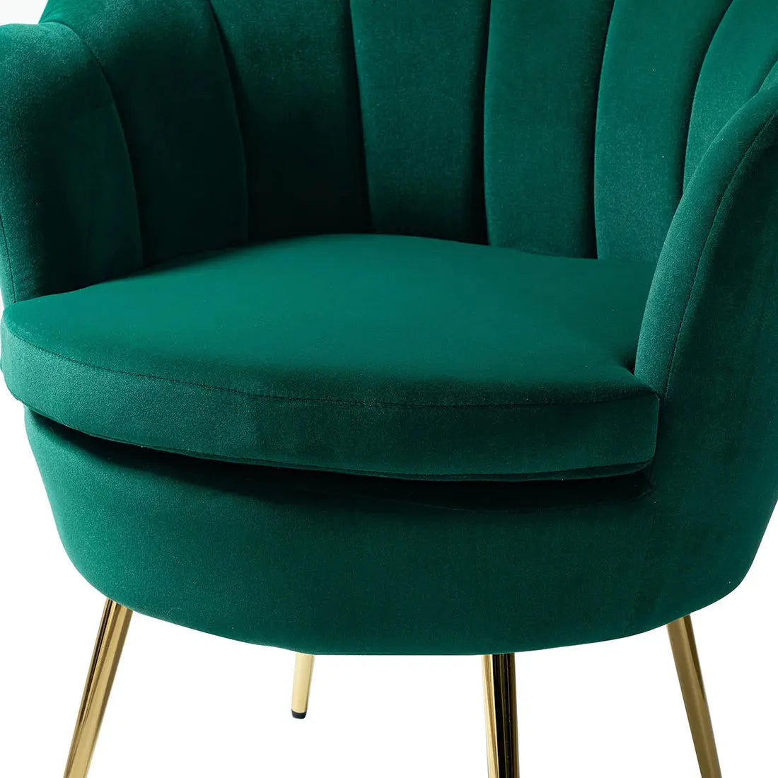 Shell Motif Accent Chair – Green