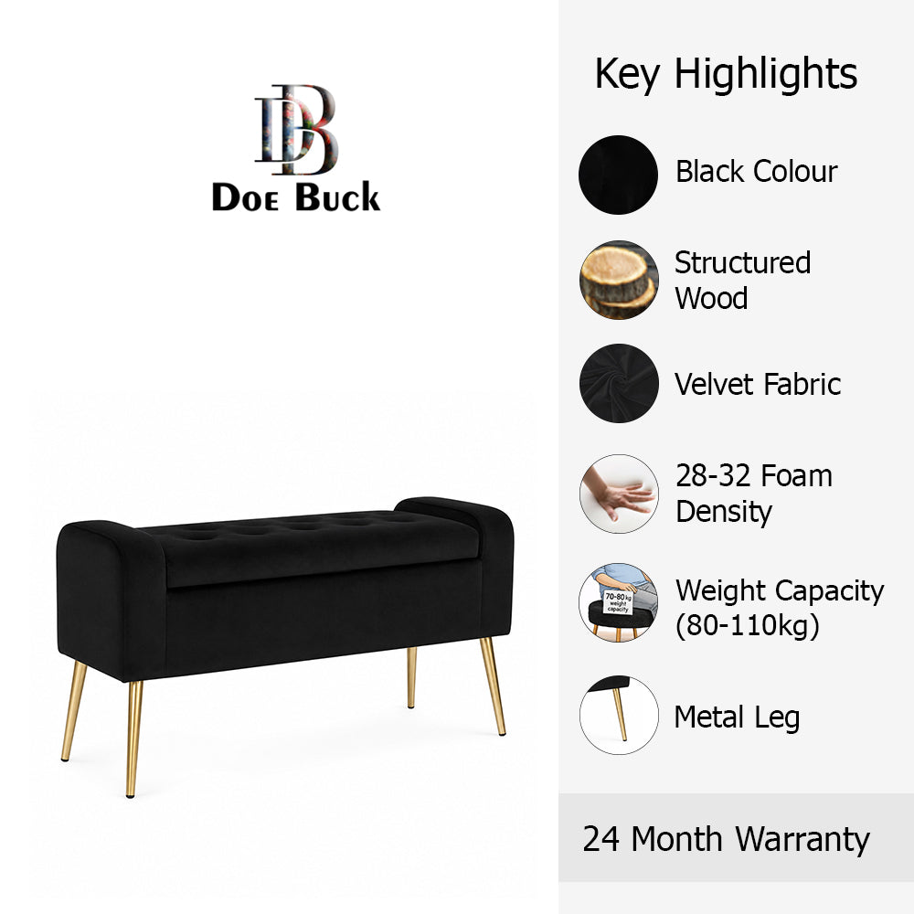 Doe Buck victoria bench|Black