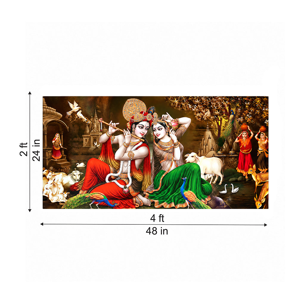 Classic Radha Krishna Premium Canvas Wall Painting