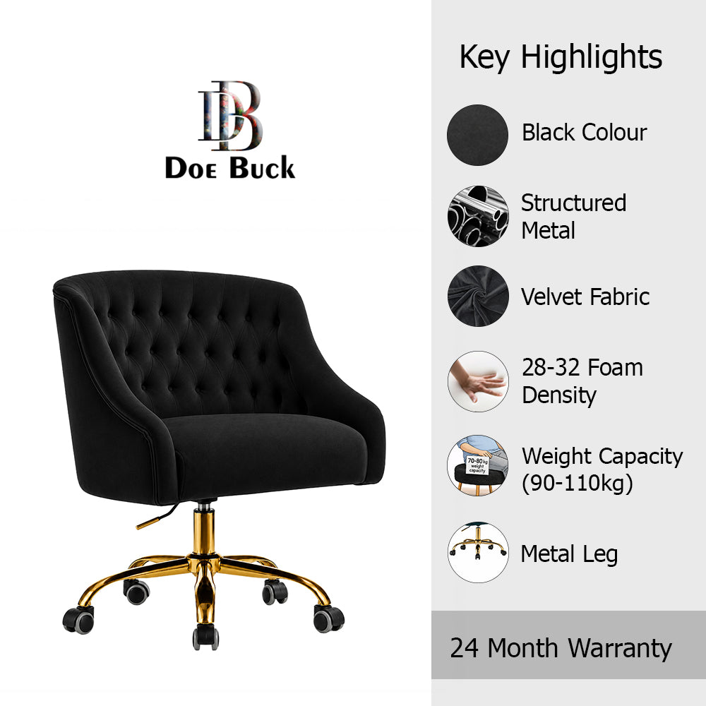 Clemence Office Chair |Black