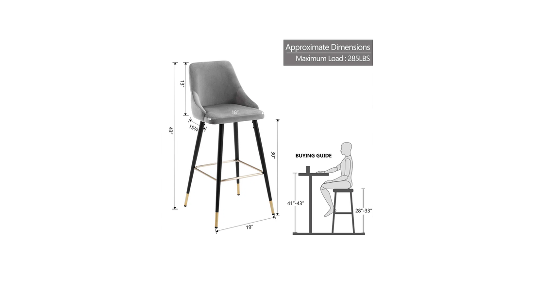 Davan Bar Stool - Grey