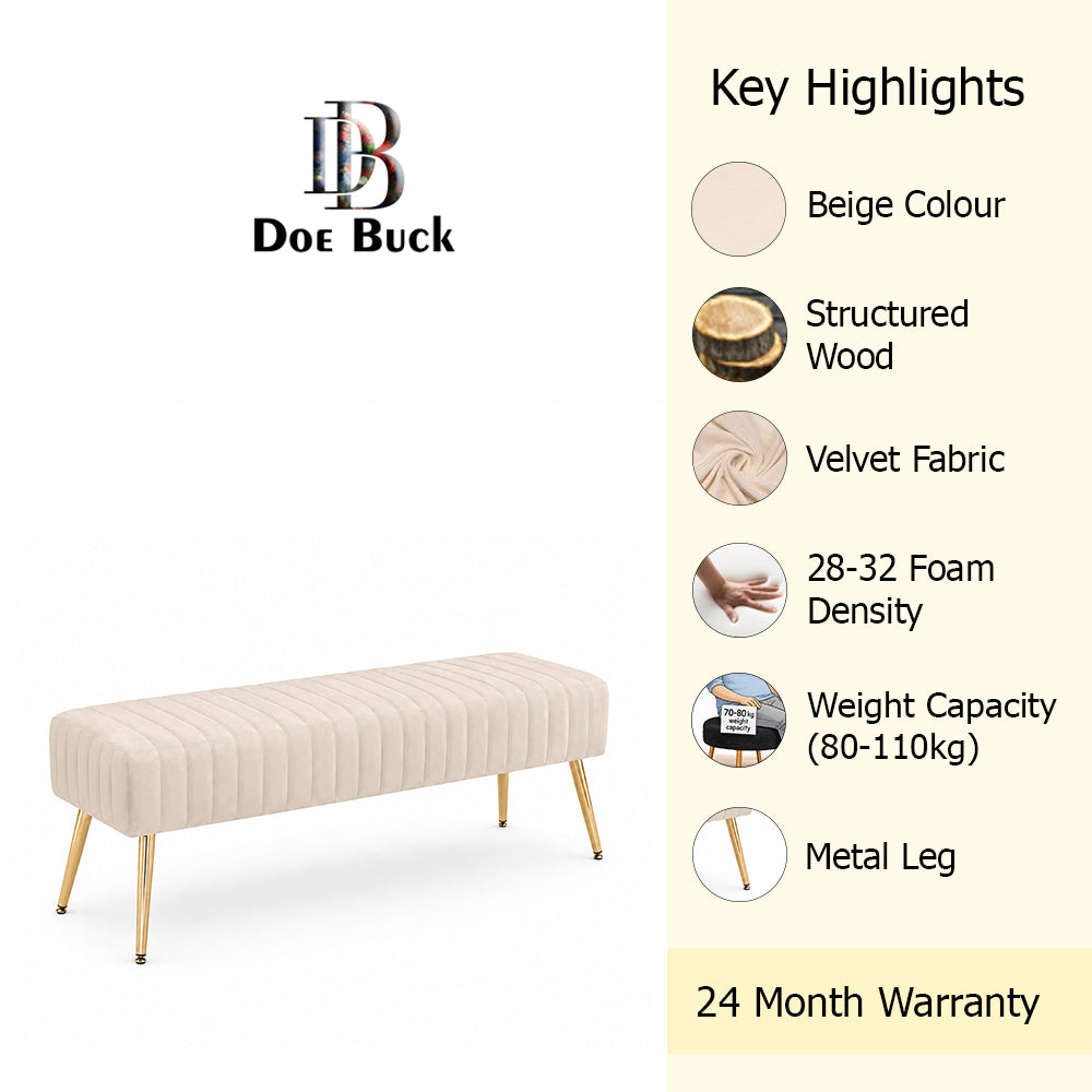 Doe Buck rule bench|Beige