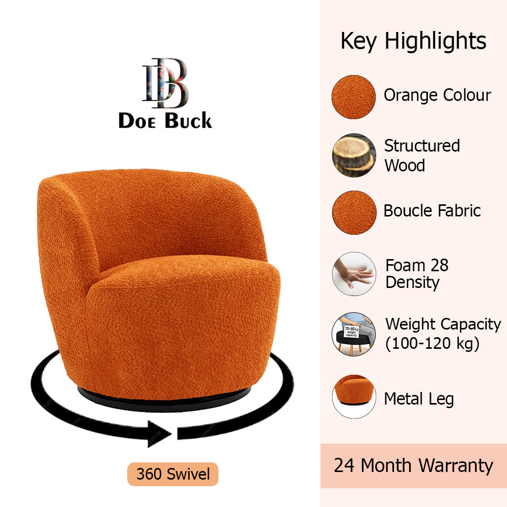 Nikoli Accent Chair | Orange