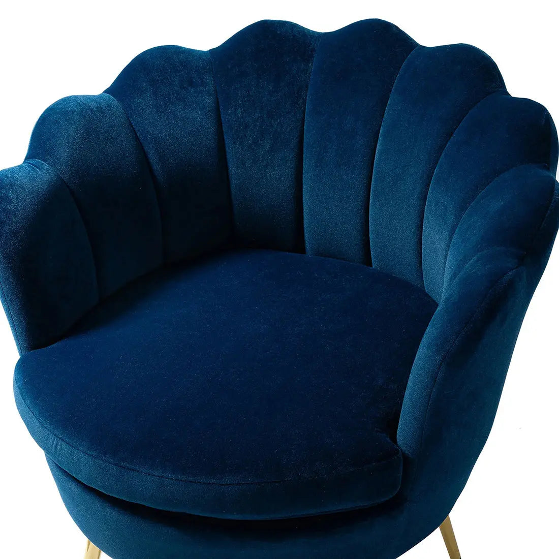 Shell Motif Accent Chair – Blue