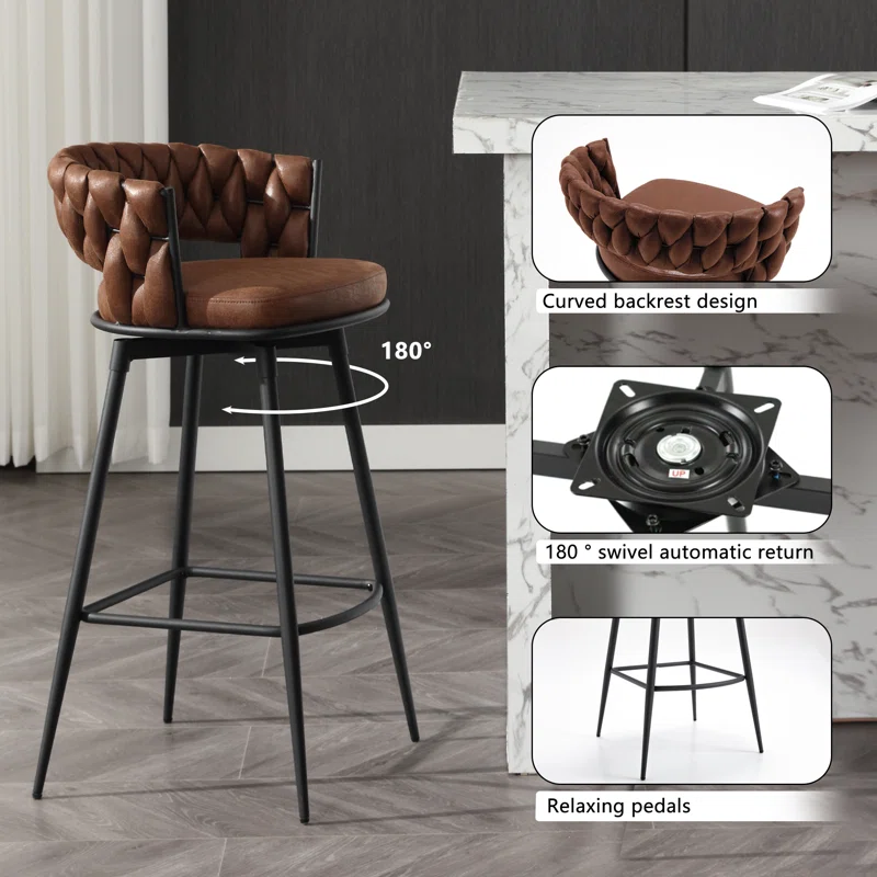 Presley Bar Stool - Brown