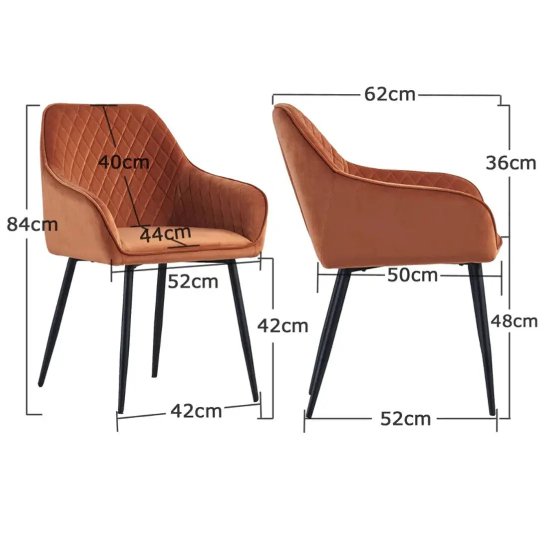 Seymour Classic Arm Chair – Orange