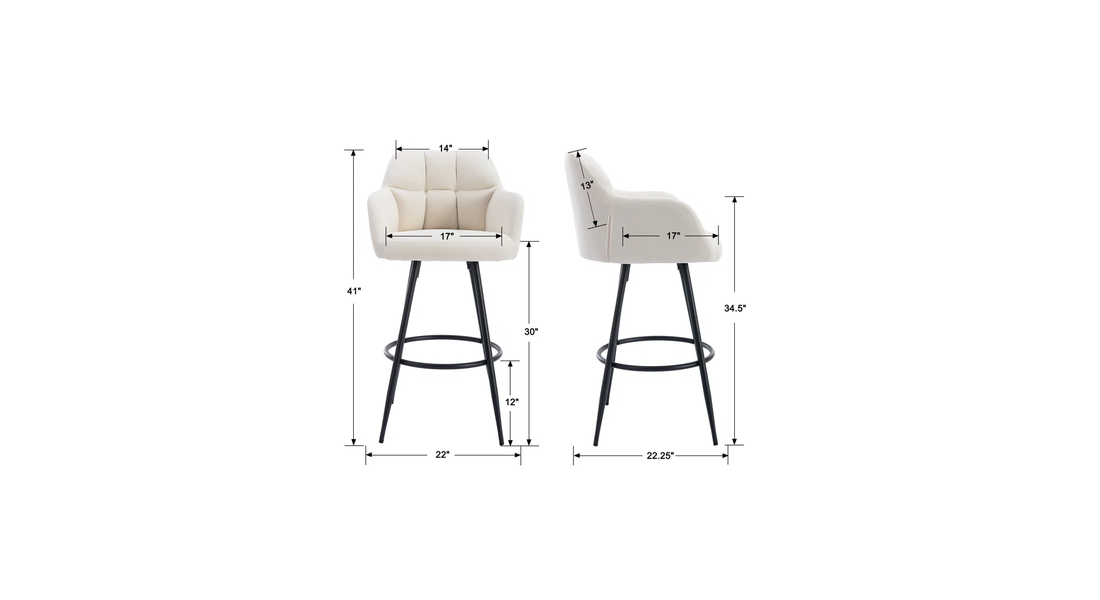 Cayden Bar Stool - White