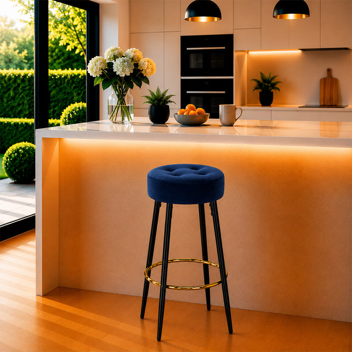 Doe Buck Deria Barstool|Blue