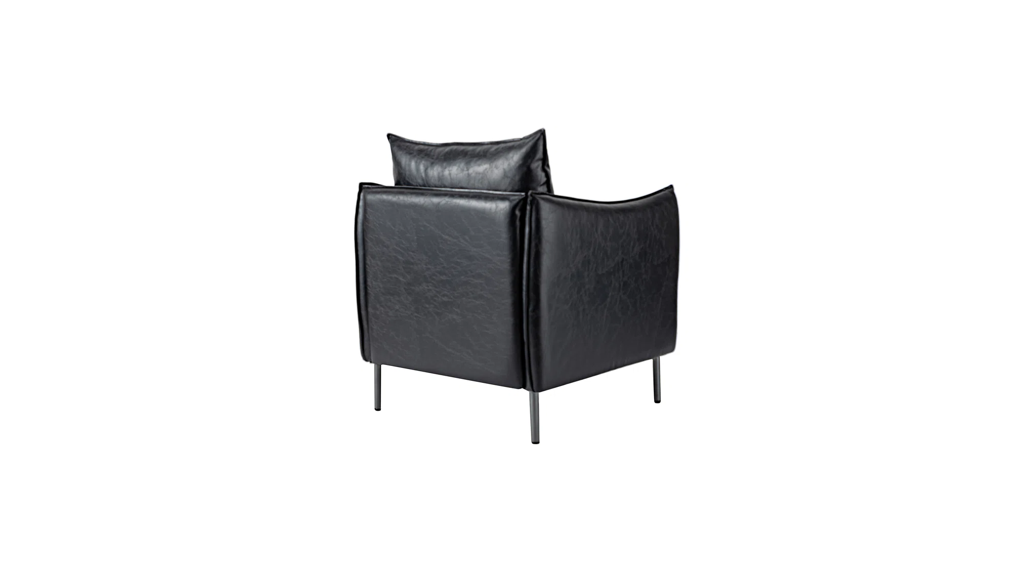 Lucas Accent Chair Black | Mid Century Accent Chair Matte Black