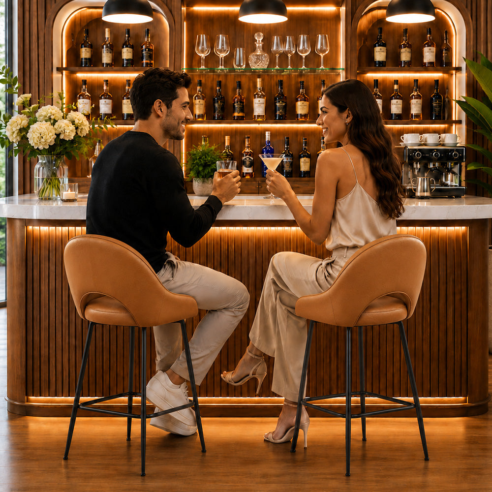 Doe Buck Elmore Bar Stool|Tan