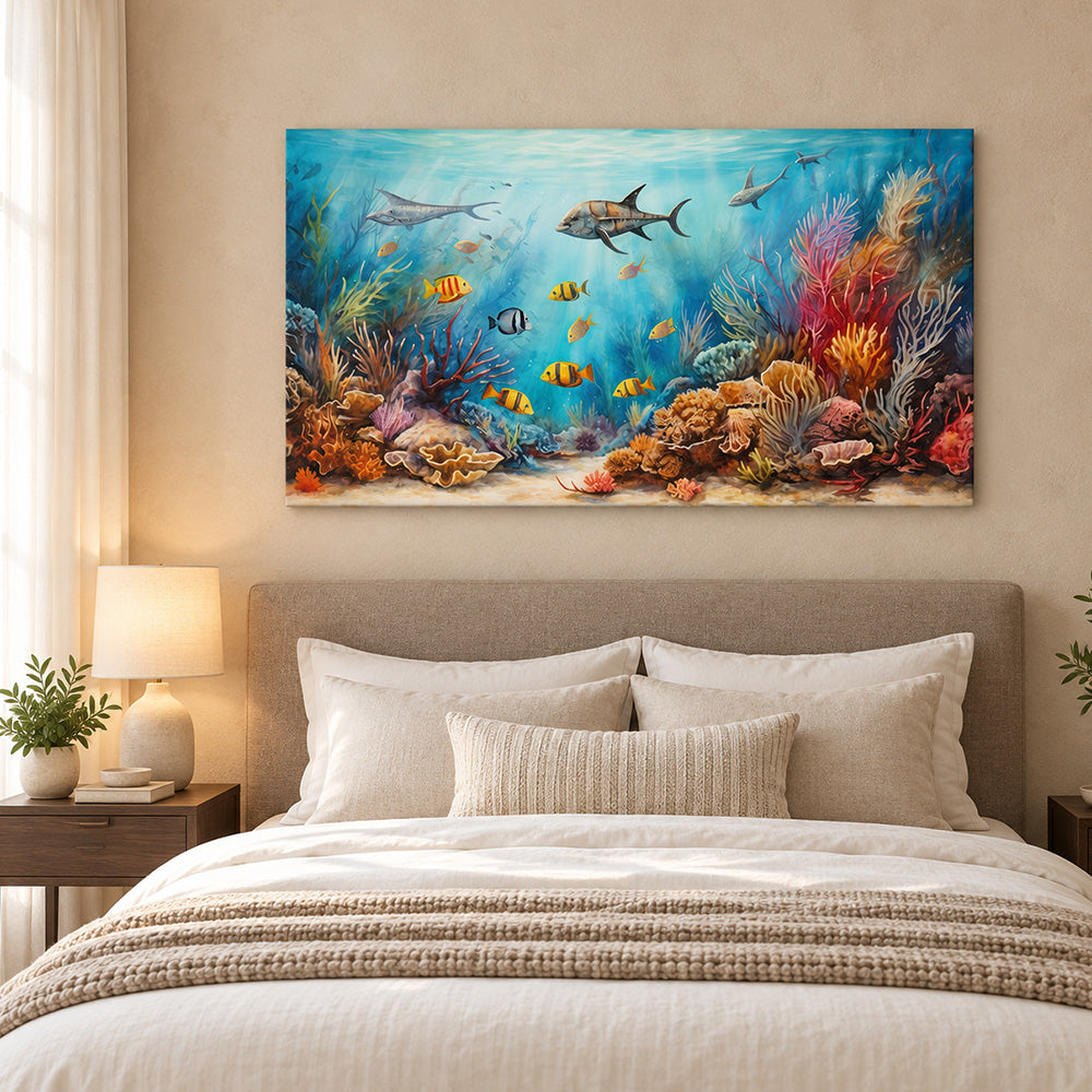 Coral Reef Underwater Canvas Wall Painting