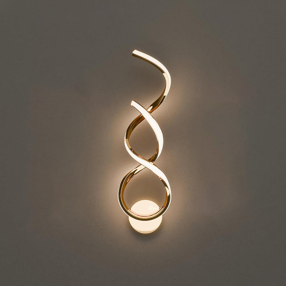 Sculptural Twist Ribbon LED Wall Light