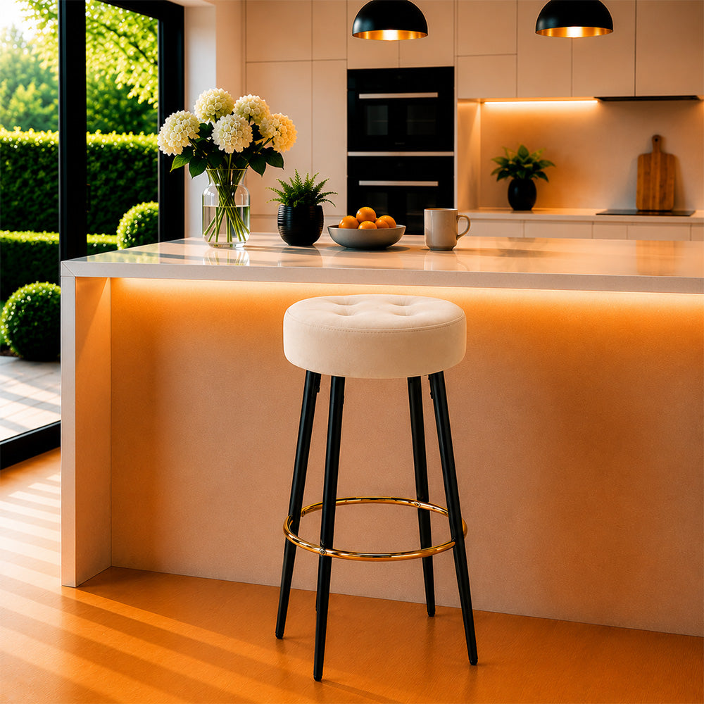 Doe Buck Deria Barstool|Beige