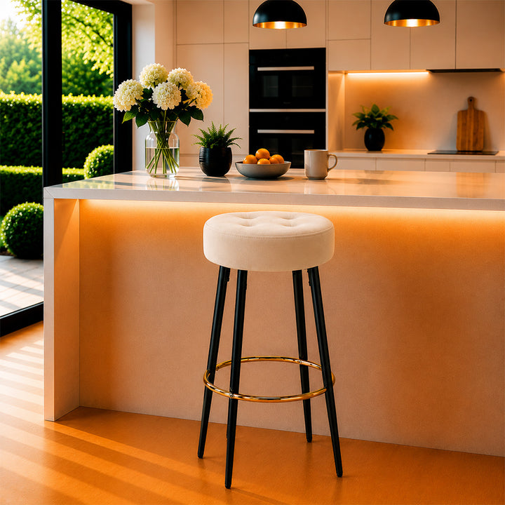 Doe Buck Deria Barstool|Beige
