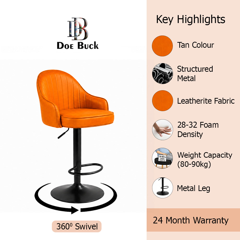 DoeBuck Fressia Barstool|Tan