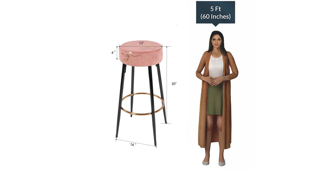 Nahman Bar Stool - Pink