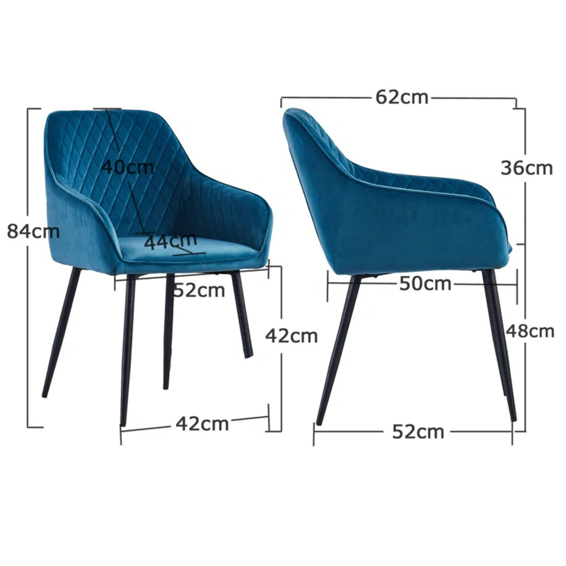 Seymour Classic Arm Chair – Blue
