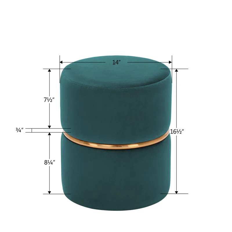 Gracy Ottoman In Teal