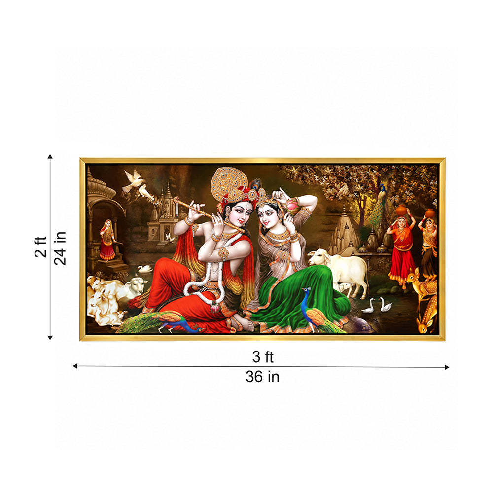 Classic Radha Krishna Premium Canvas Wall Painting