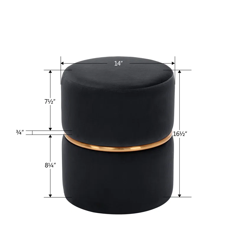 Gracy Ottoman In Black