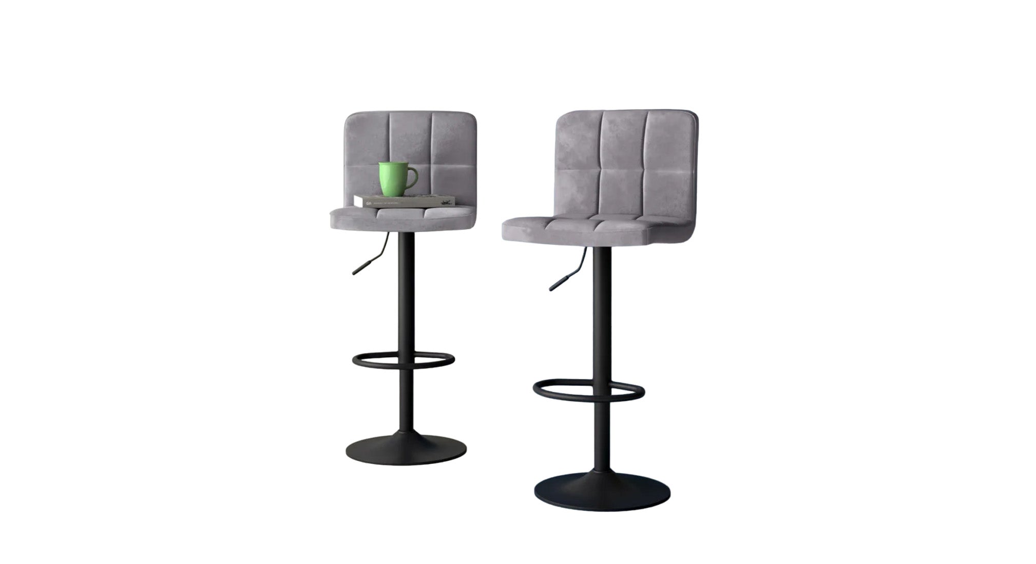 Neo Swiel Adjustable Bar Stool - Grey