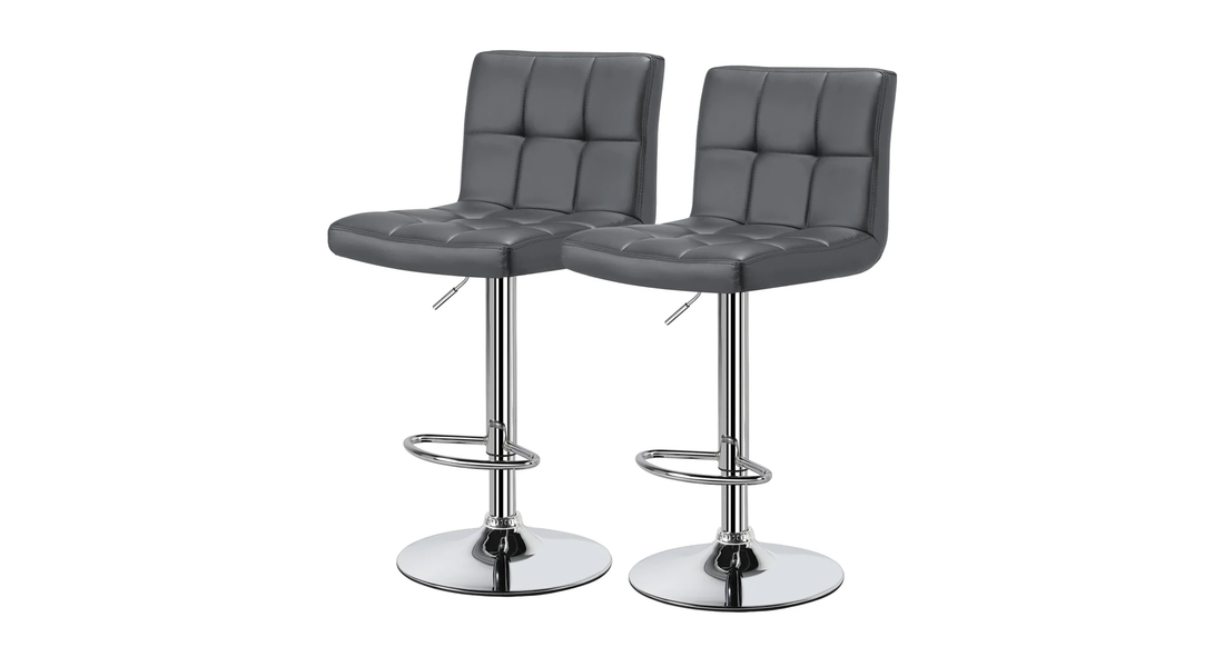 Gerrilyn Swiel Adjustable Bar Stool - Grey