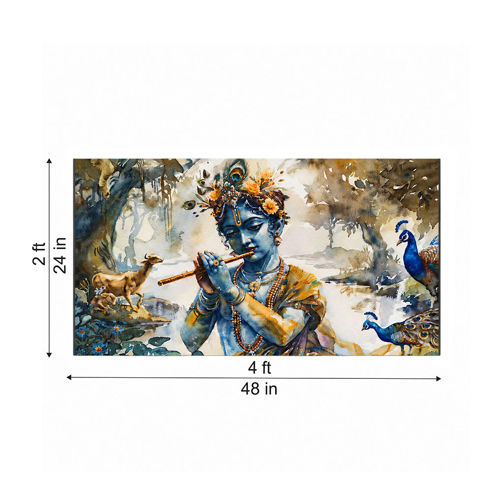 Radha Krishna Hindu God Canvas Wall Painting