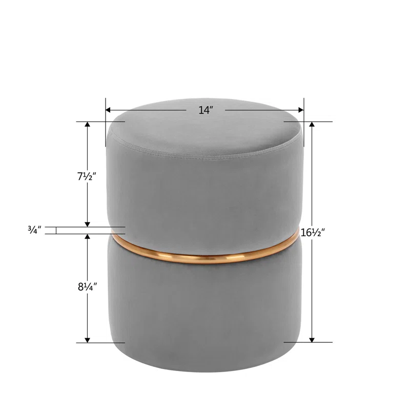 Gracy Ottoman In Grey