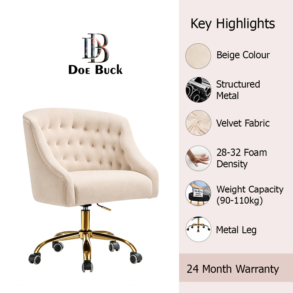 Clemence Office Chair |Beige