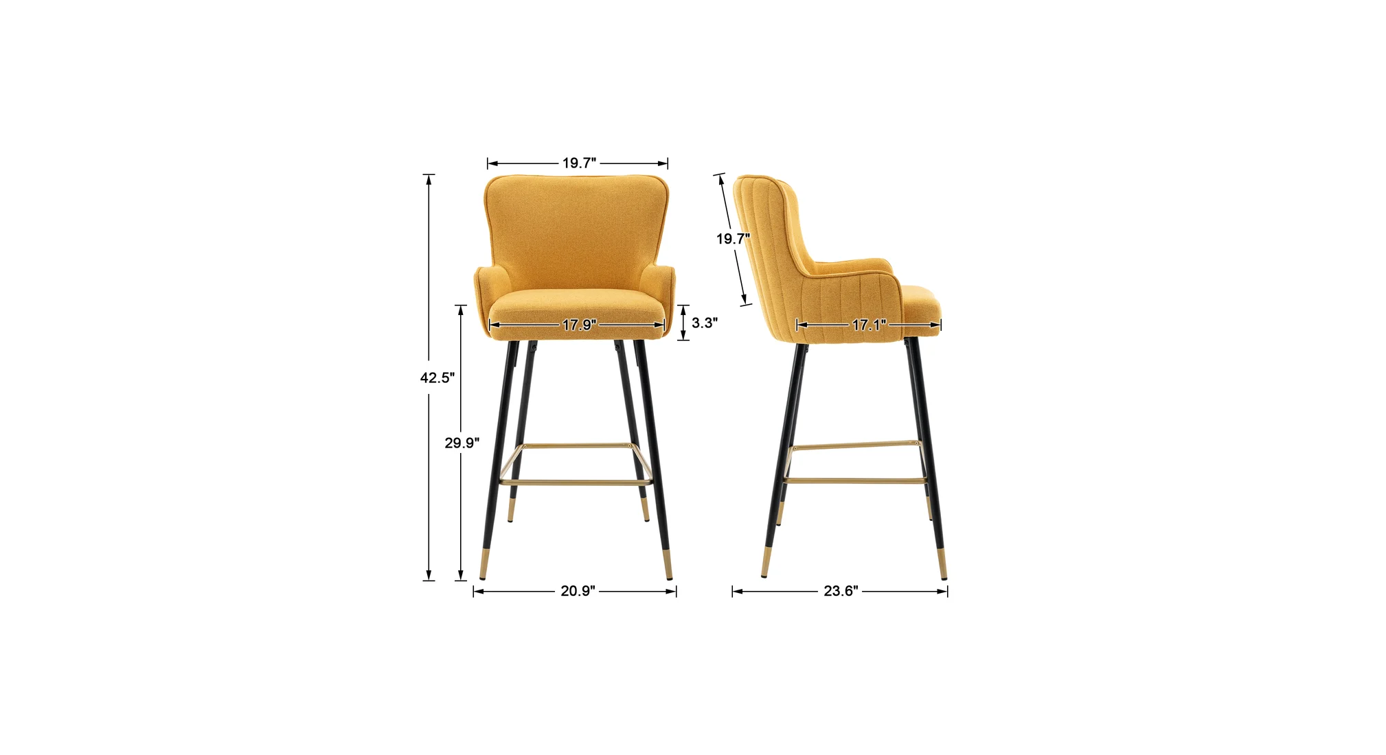 Nolen Bar Stool - Yellow
