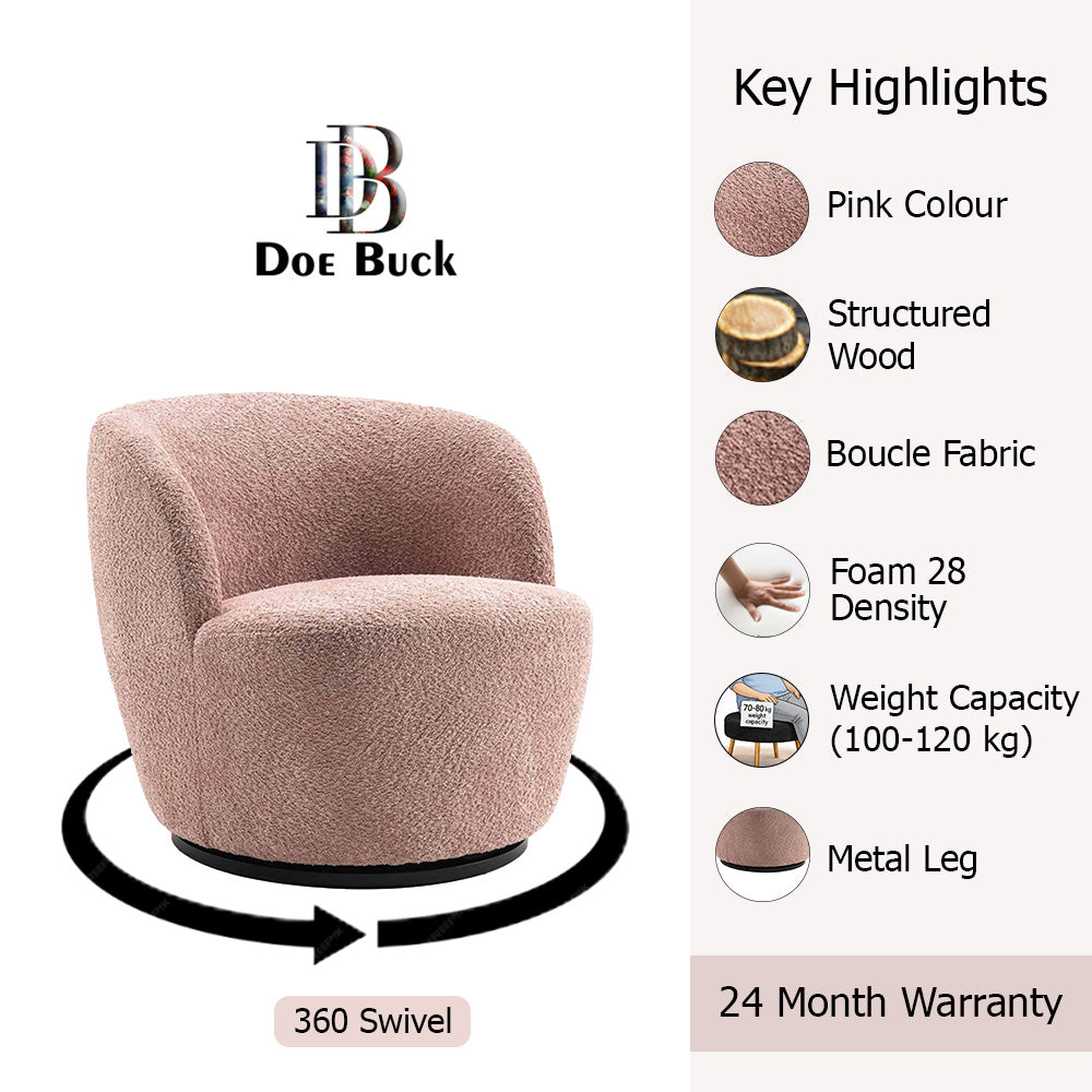 Nikoli Accent Chair | Pink