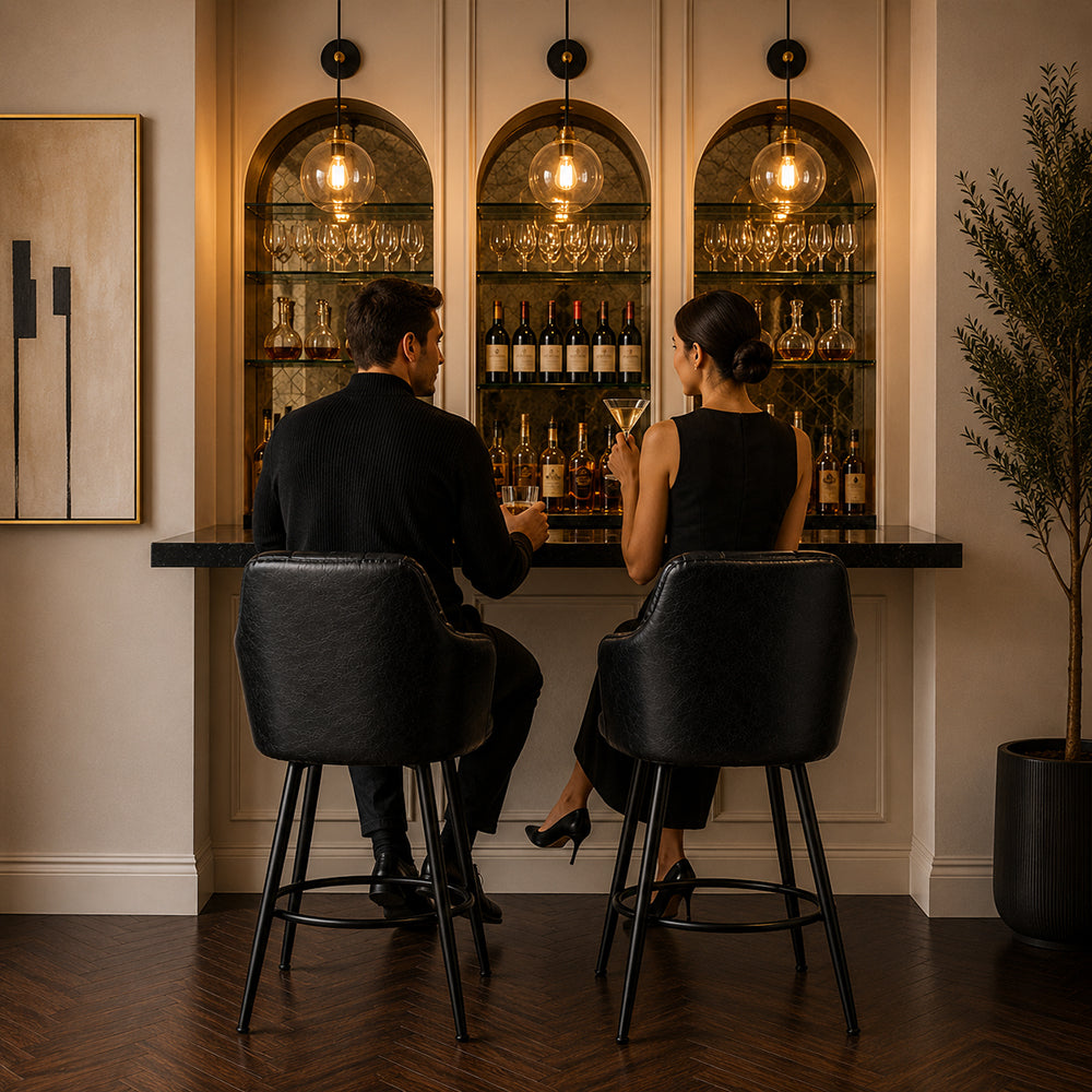 Doe Buck Cayden BarStool|Black