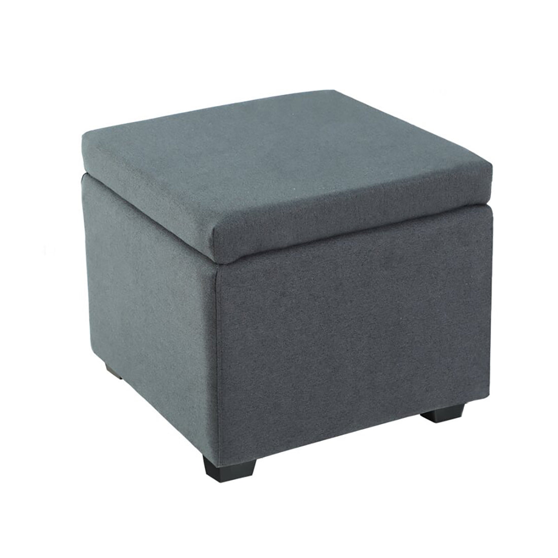 Square Stoage Ottoman With Storage Grey