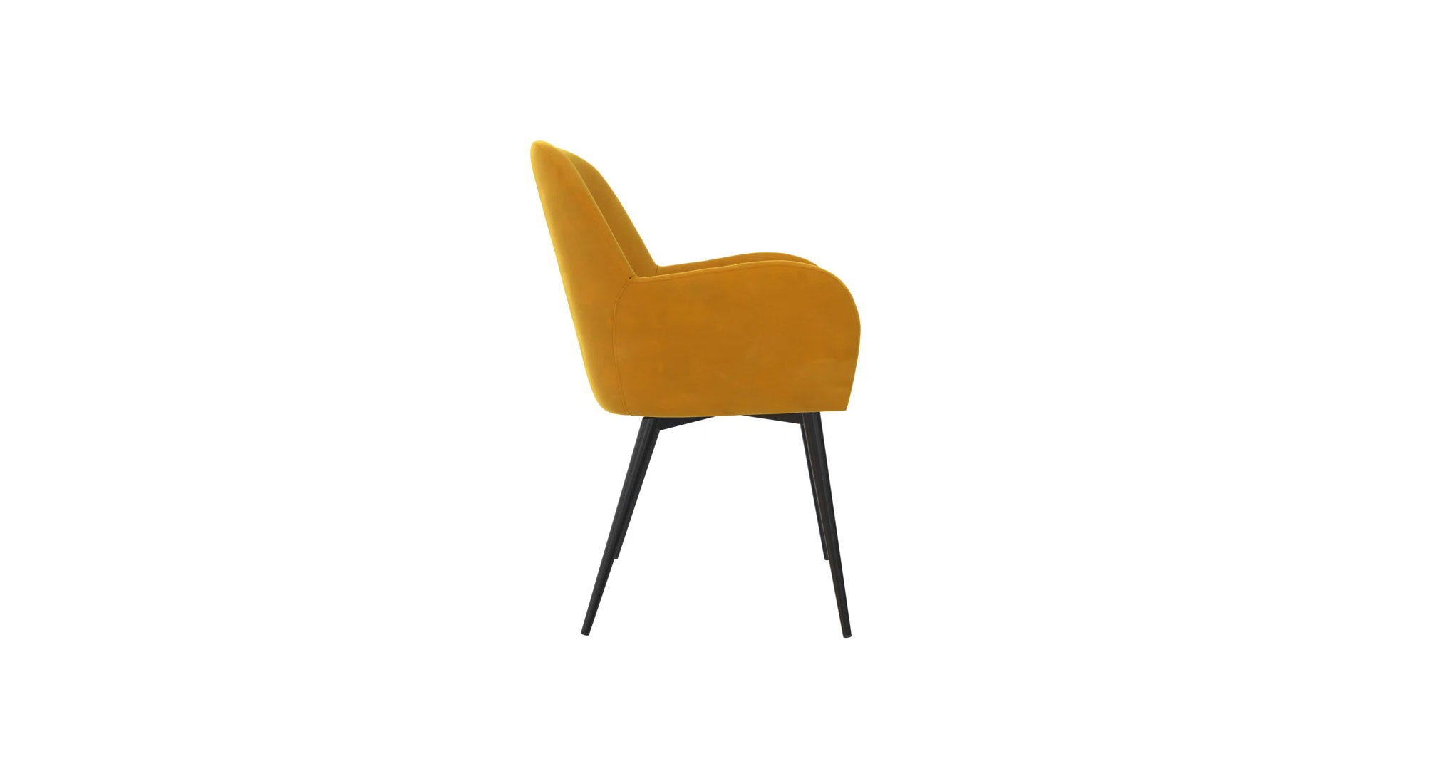 Araceli Accent Chair Mustard | Contemporary Lounge Accent Chair Mustard Yellow