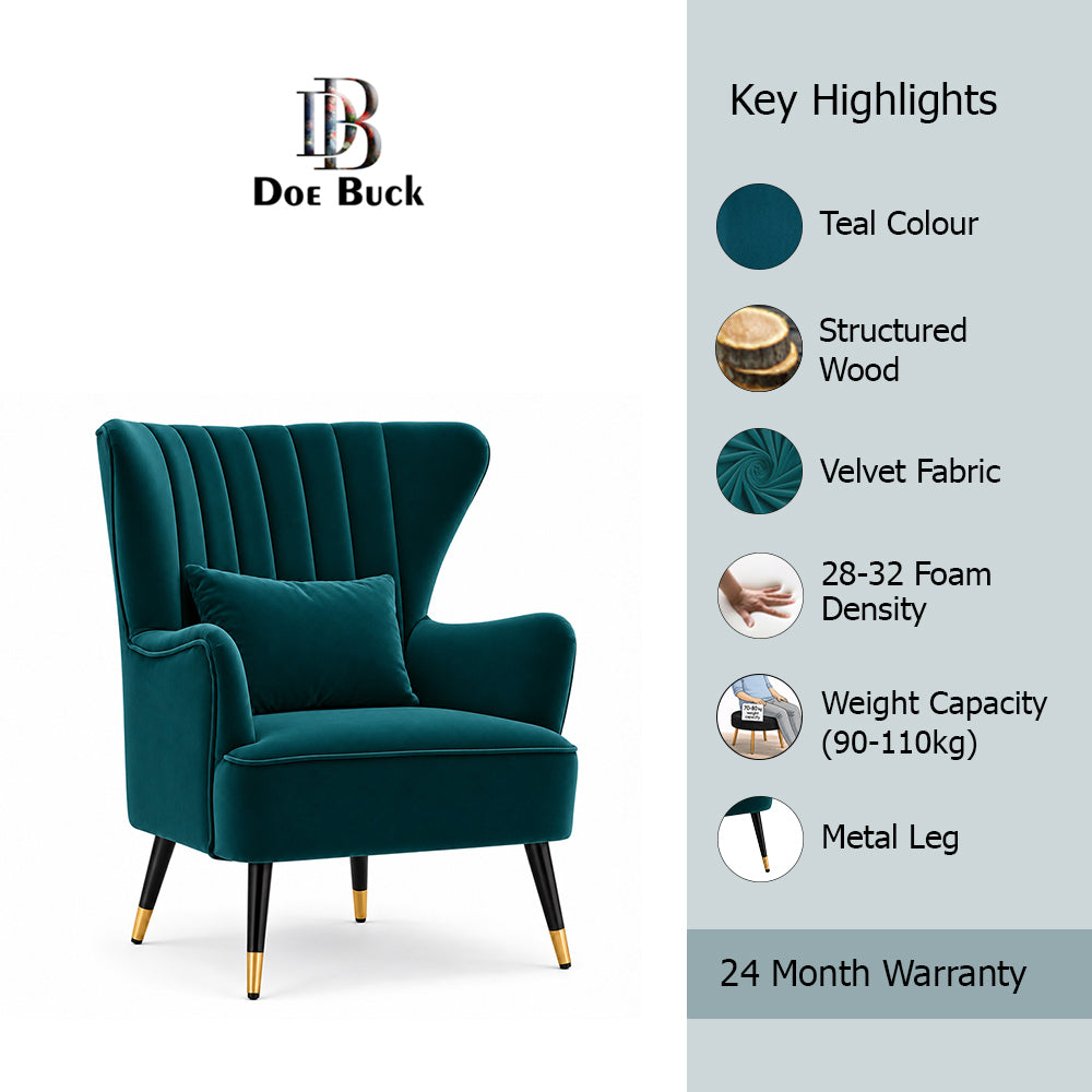 Azriela Accent Lounge Chair | Teal