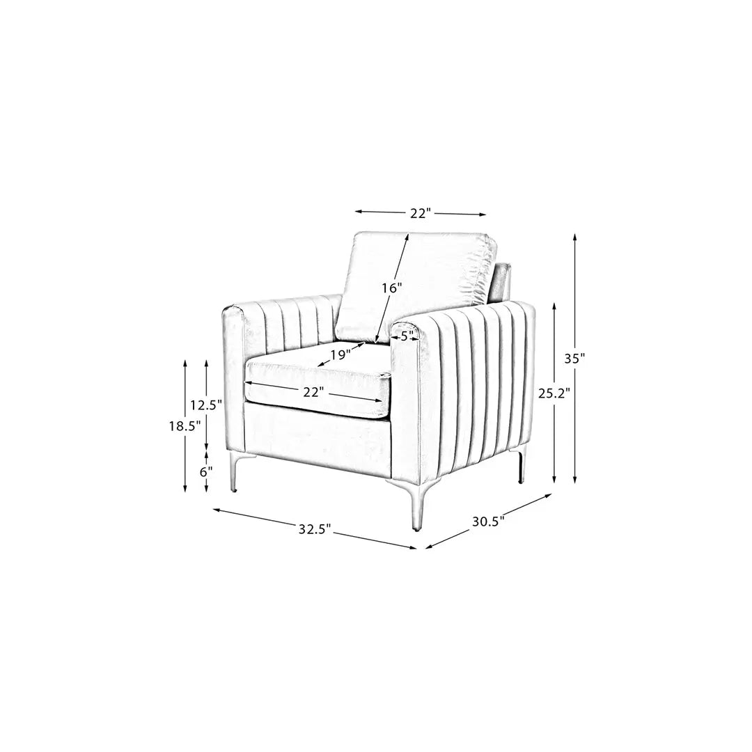 Rafeal Lounge Chair - Mustard