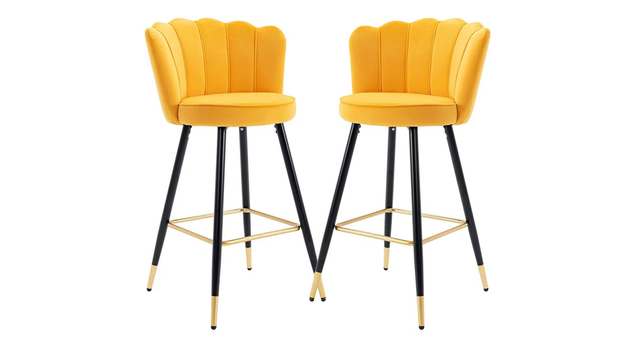 Flower Counter Stool - Yellow