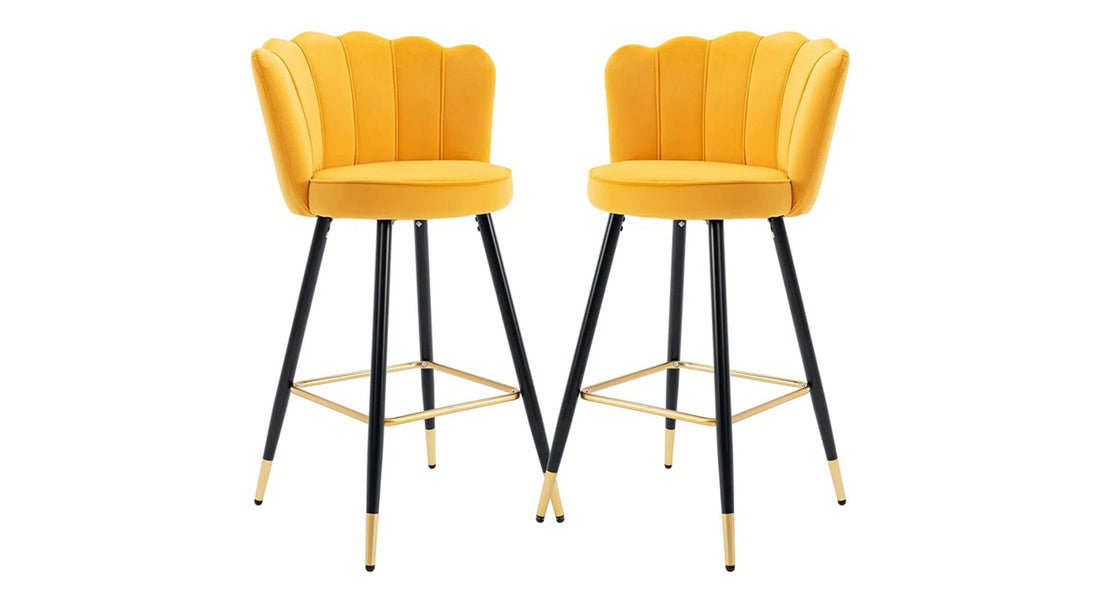 Flower Counter Stool - Yellow