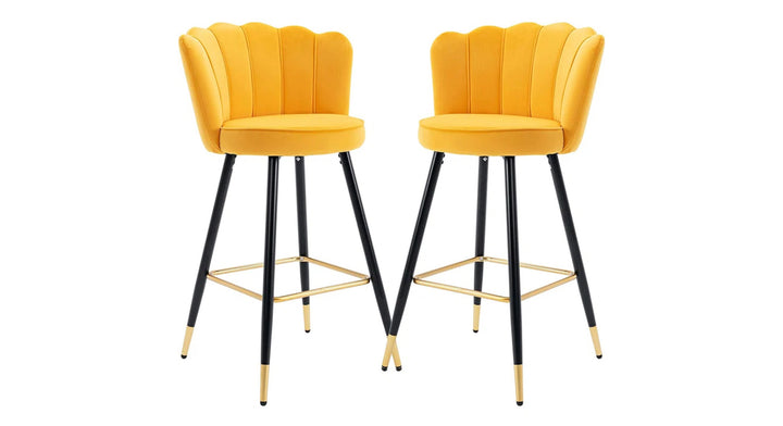 Flower Counter Stool - Yellow