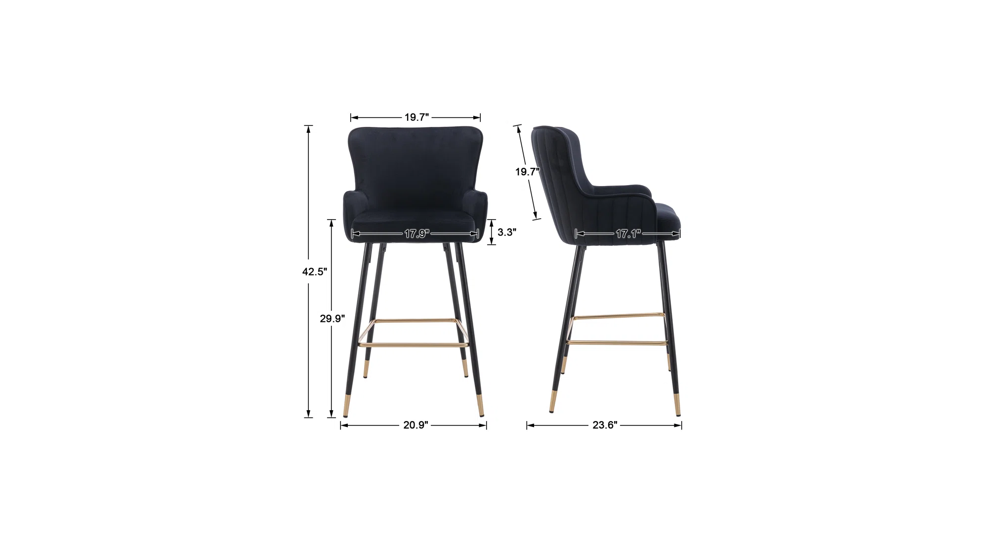 Nolen Bar Stool - Black