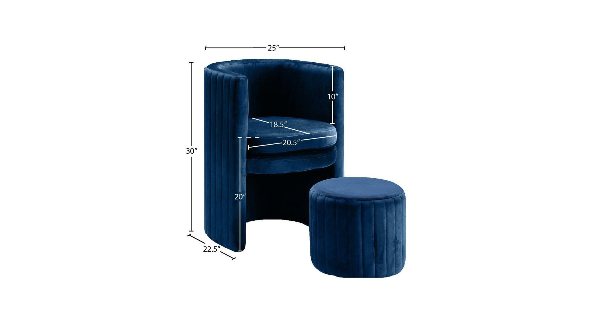 Schillar Chair With Ottoman Grey | Accent Chair With Ottoman Slate Grey