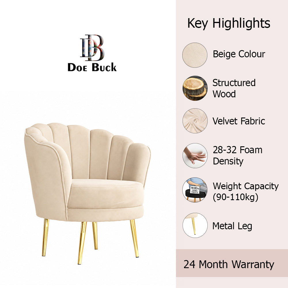Shell Motif Accent Chair