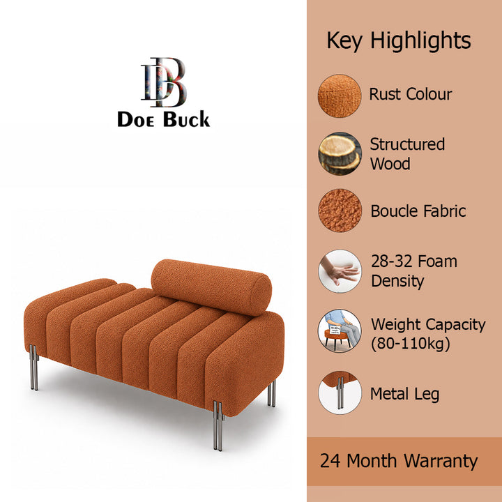 Doe Buck crest bench With Black legs|Rust
