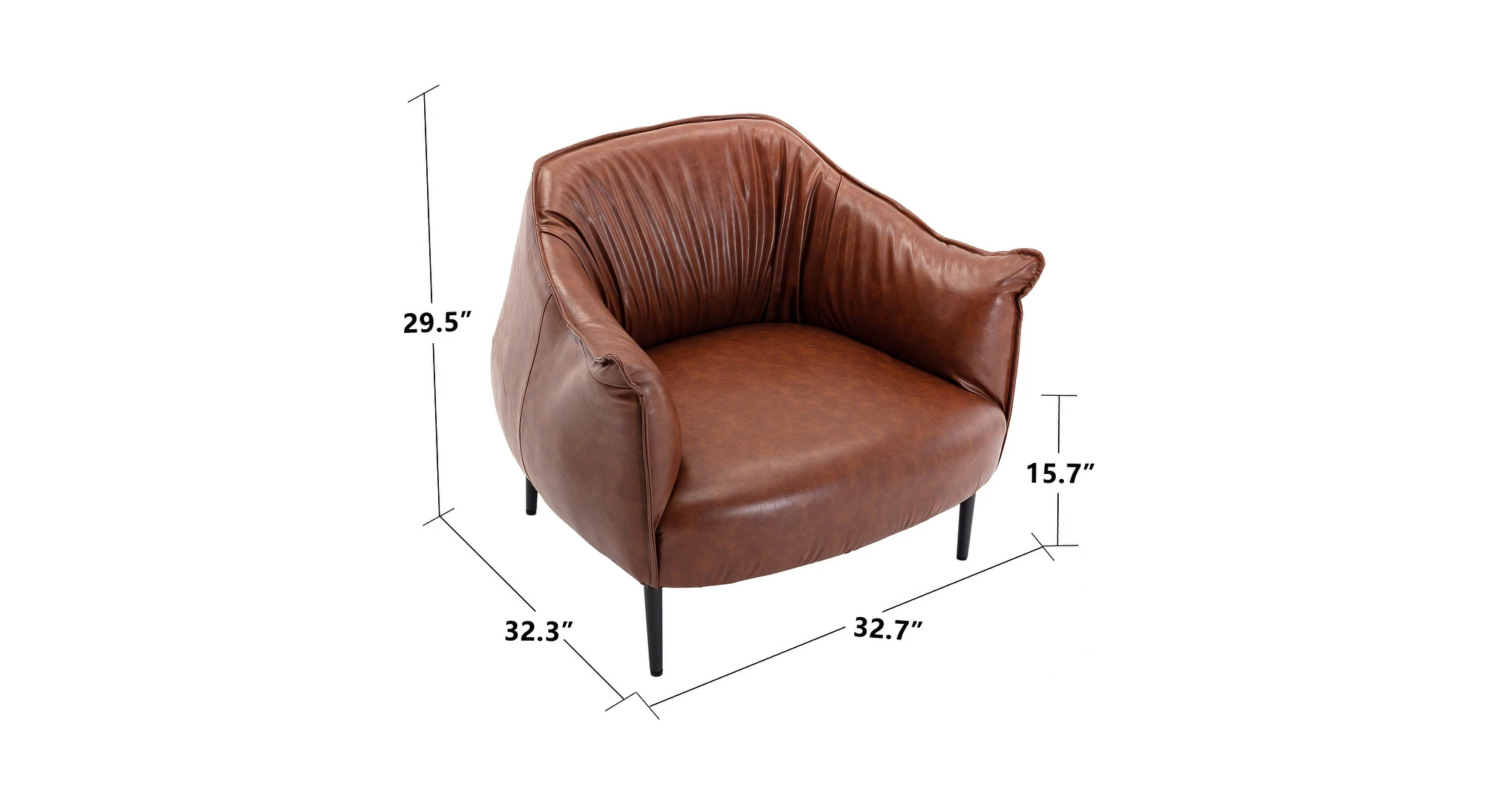 Almeda Accent Chair Tan | Modern Lounge Chair Tan Brown