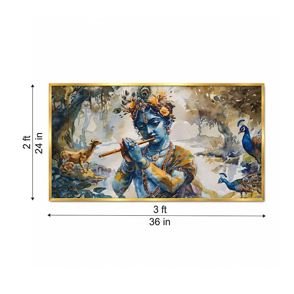 Radha Krishna Hindu God Canvas Wall Painting