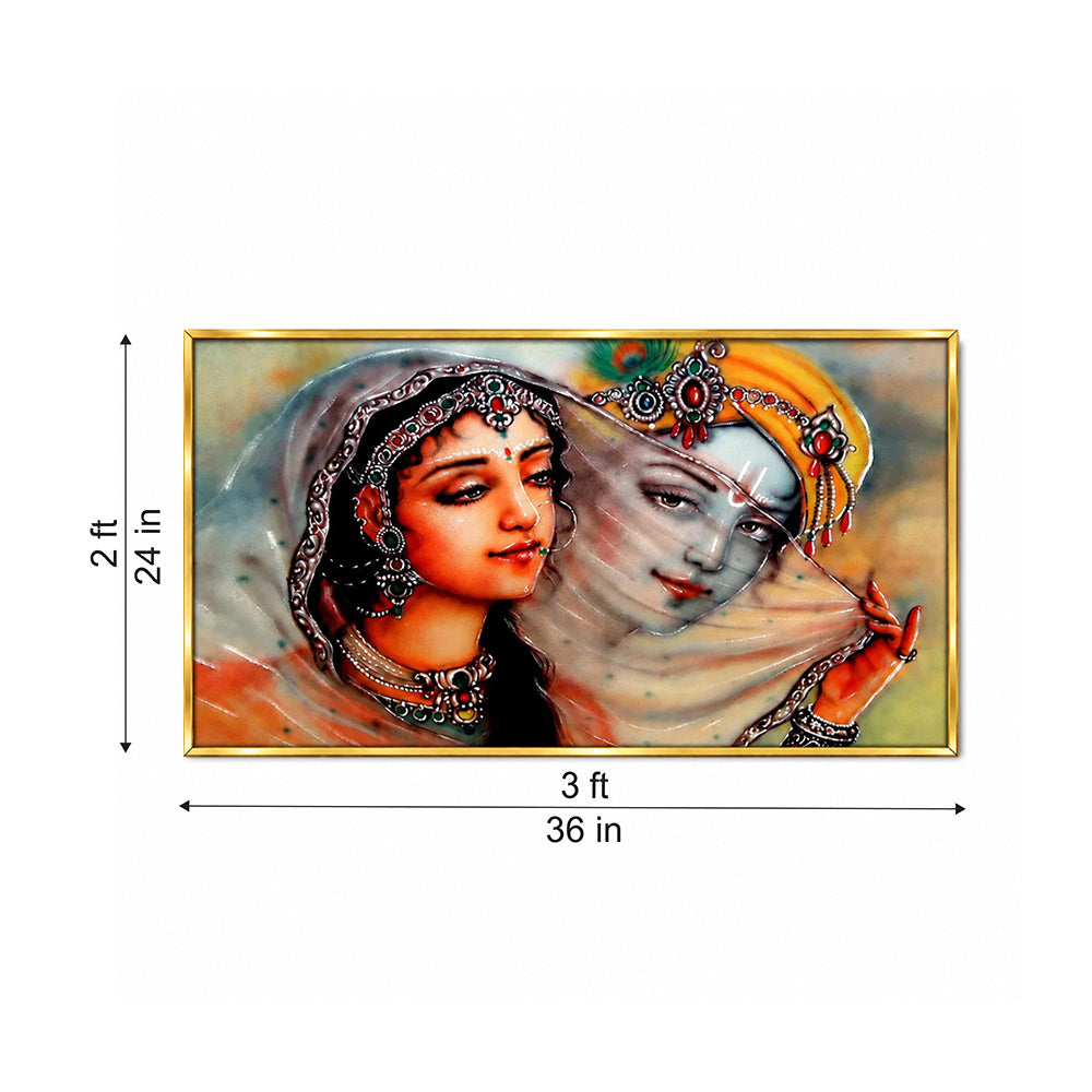 Radha Krishna & Mirabai Eternal Love Canvas Wall Painting