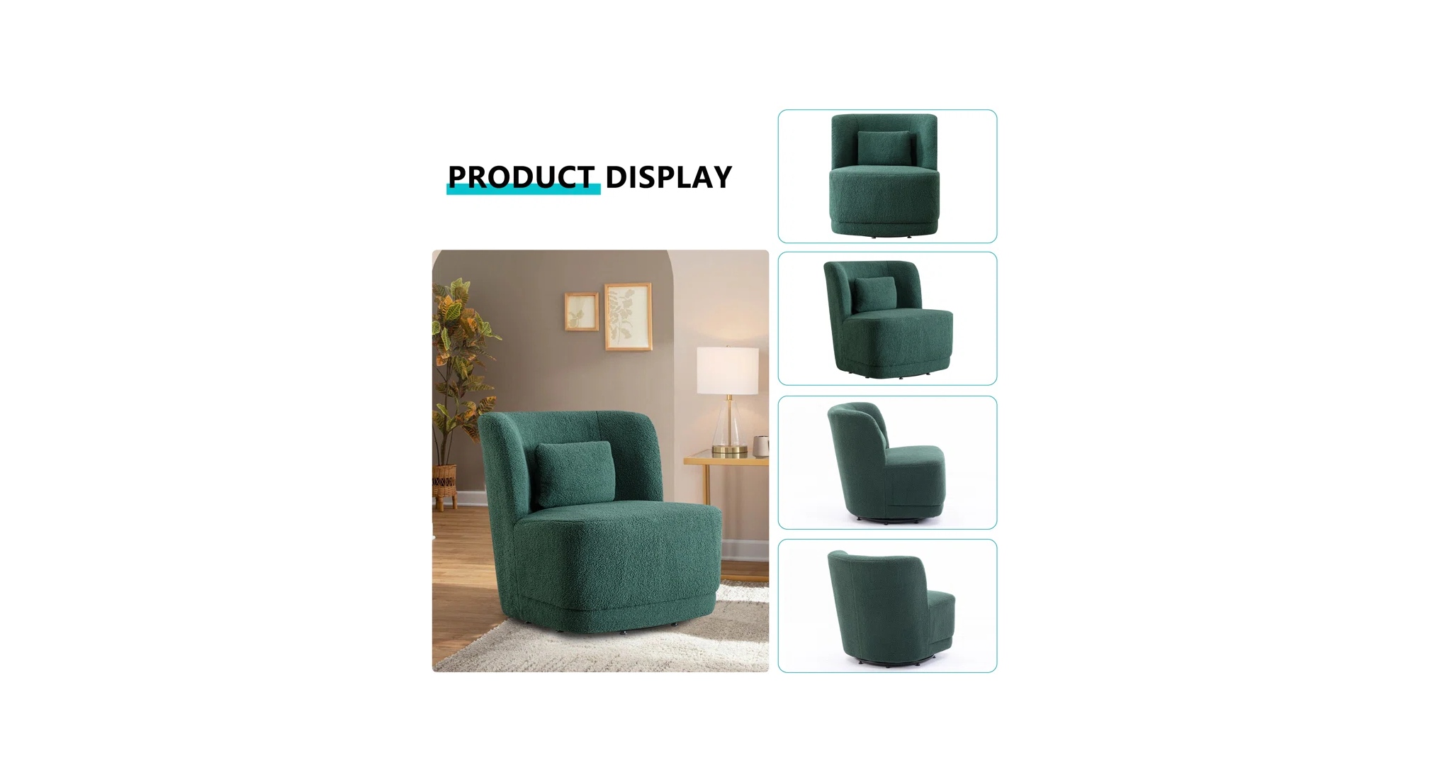 Deeda Barrel Chair Green | Upholstered Barrel Accent Chair Sage Green