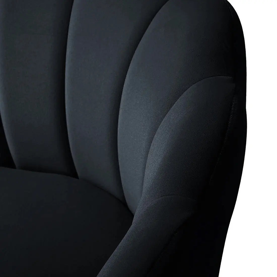 Shell Motif Accent Chair – Black